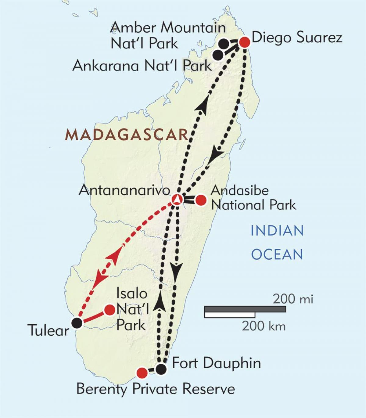 антананариву, Madaqaskar xəritəsi
